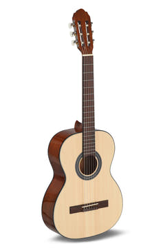 GEWA klassisk gitar Student Natural - 7/8 størrelse natur
