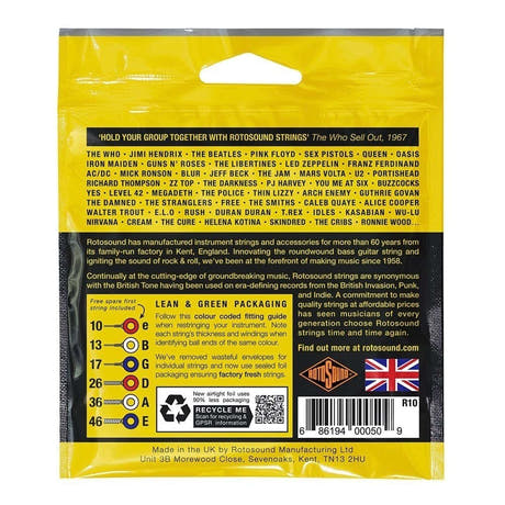 Rotosound Roto Yellows R10 elgitarstrenger 10-46