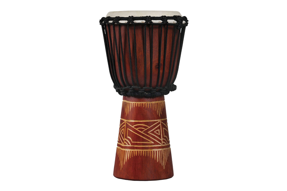 Latin Perkusjon Djembe World Beat Wood Art - Rød/Natur (LP713SR)