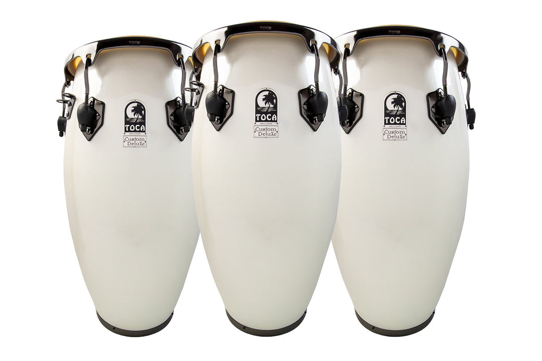 Toca Conga Fiberglass Magarita Blanca, Black Chrome - Conga (4611-3/4FMB)