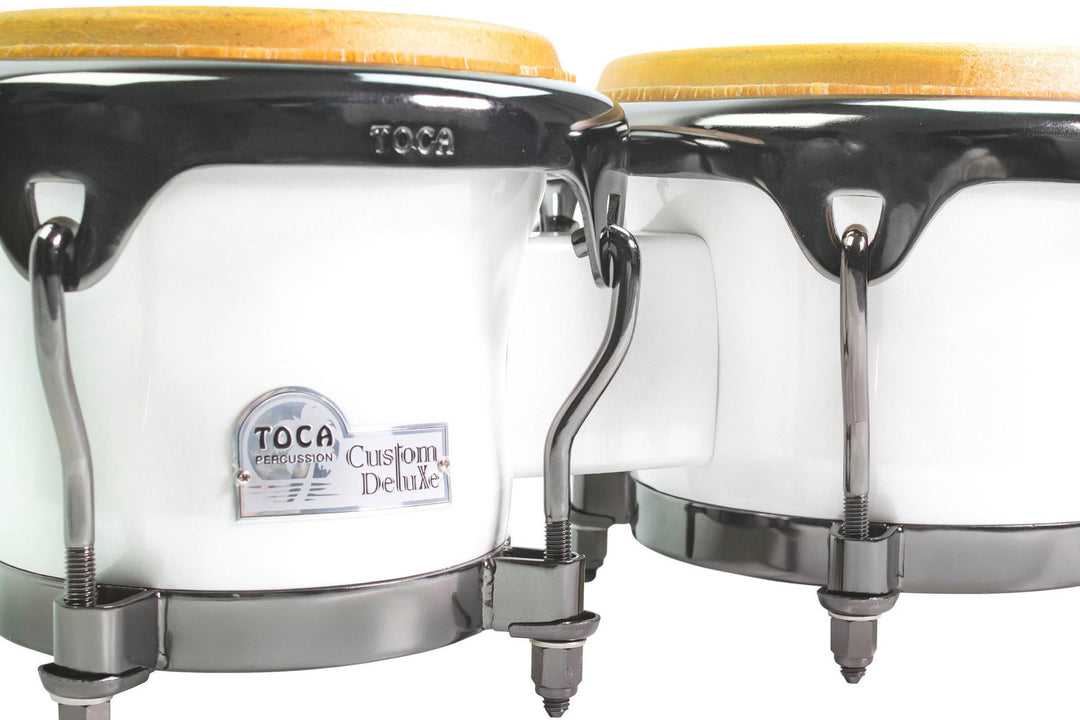 Toca Bongo Custom Deluxe Fiberglass Bongos – Margarita Blanca – Magarita Blanca (4600FMB)