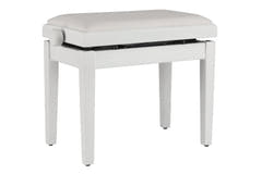 GEWA pianokrakk Deluxe Autolift Vinyl - White matt (White seat)