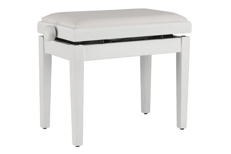GEWA pianokrakk Deluxe Autolift Vinyl - White matt (White seat)