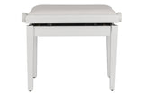 GEWA pianokrakk Deluxe Autolift Vinyl - White matt (White seat)
