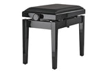 GEWA pianokrakk Deluxe Autolift Vinyl - Black highgloss (Seat black)