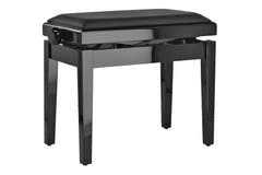 GEWA pianokrakk Deluxe Autolift Vinyl - Black highgloss (Seat black)
