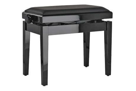GEWA pianokrakk Deluxe Autolift Vinyl - Black highgloss (Seat black)