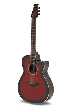 Applause E-akustisk Gitarer Jump OM Electro Cut Gloss - Cherry Burst (AEO-69-CB)