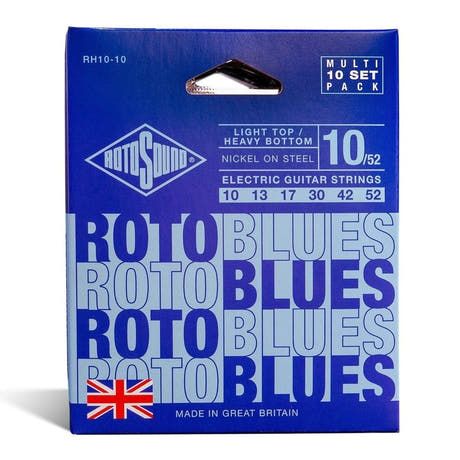 Rotosound Roto Blues RH10-10 strenger til elektrisk gitar 10-52, 10 sett