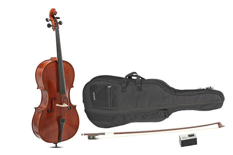 GEWA Sonata Europa cello 1/4, satt opp med massarandubabue og etui