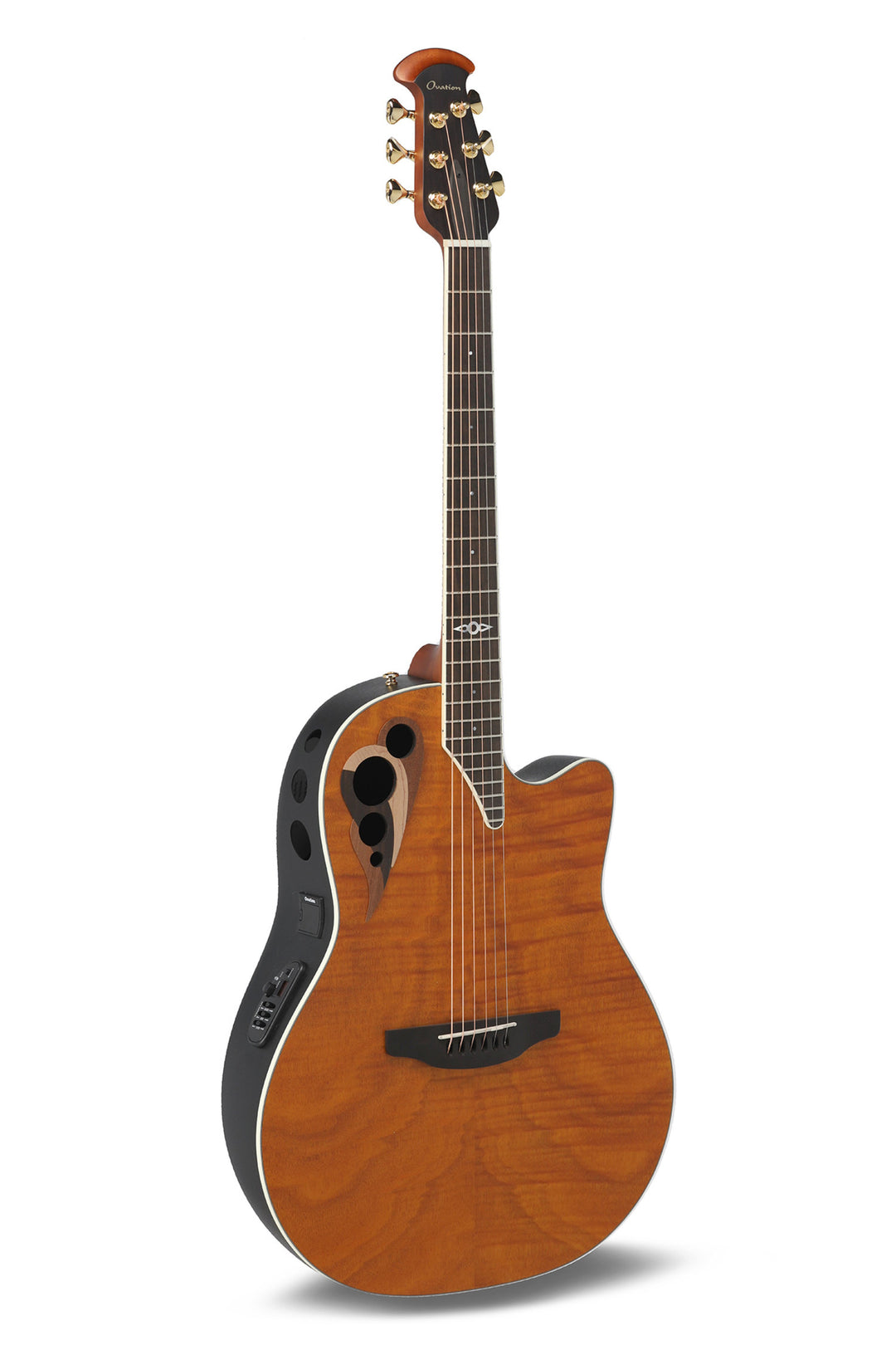 Ovation elektroakustisk Gitarer Celebrity Elite Deluxe Plus Ltd 2026 dyp kontur - Amber Satin (CDX40P-FM-G)