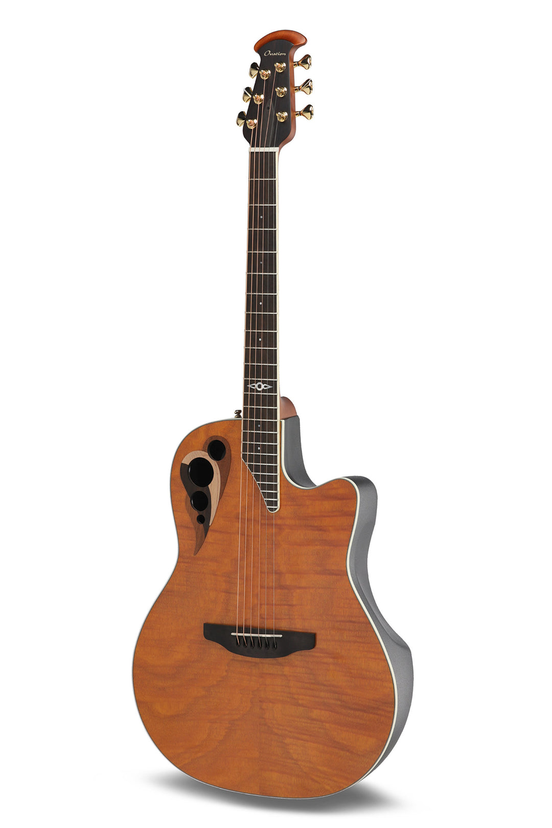 Ovation elektroakustisk Gitarer Celebrity Elite Deluxe Plus Ltd 2026 dyp kontur - Amber Satin (CDX40P-FM-G)