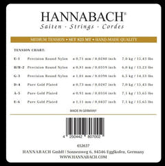 Hannabach 825 D4-bassstreng til klassisk gitarer, medium tension