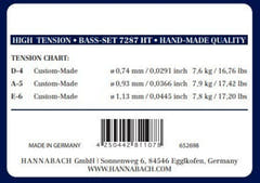Hannabach strenger for klassisk gitar Series 728 High Tension Custom Made - 3 bass-strenger high (7287HT)