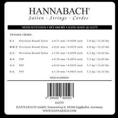 Hannabach 850 D4 bassstreng til klassisk gitar, medium spenning