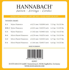 Hannabach 827 diskantsett E1, H/B2 og G3, superlav spenning