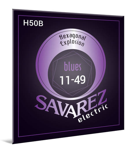 Savarez H50B Hexagonal Explosion elektriske gitarstrenger, blues .011 til .049