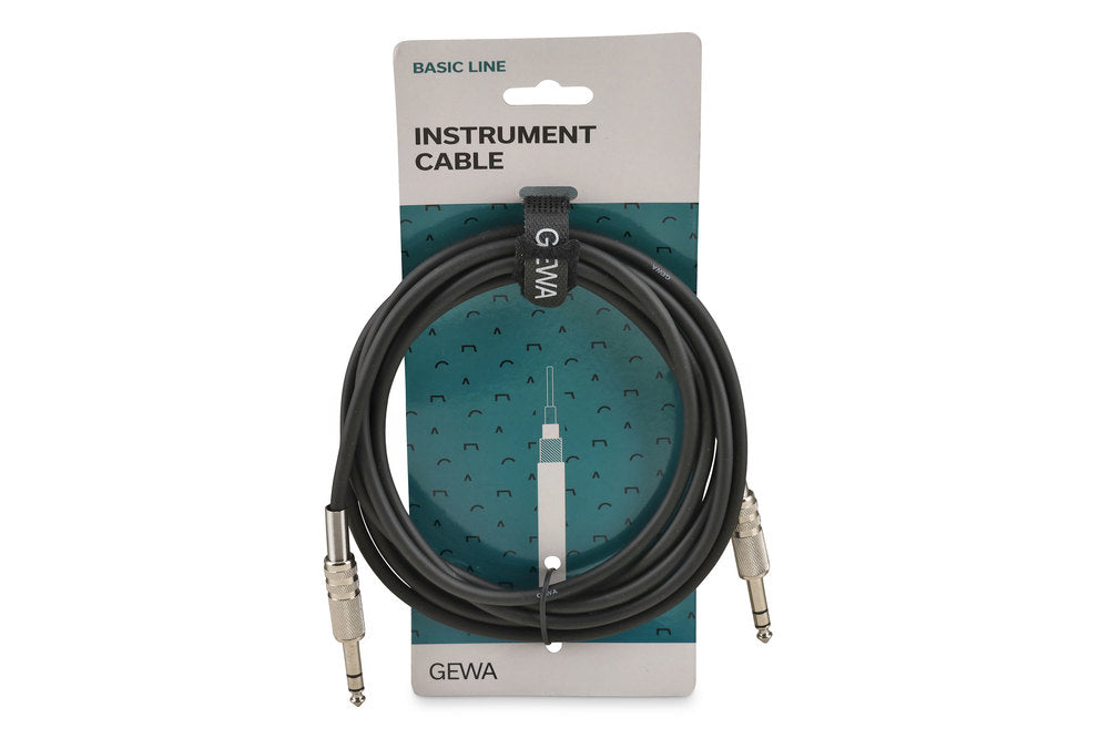 GEWA Basic Line stereoinstrumentkabel 3 m, 6,3 mm jack