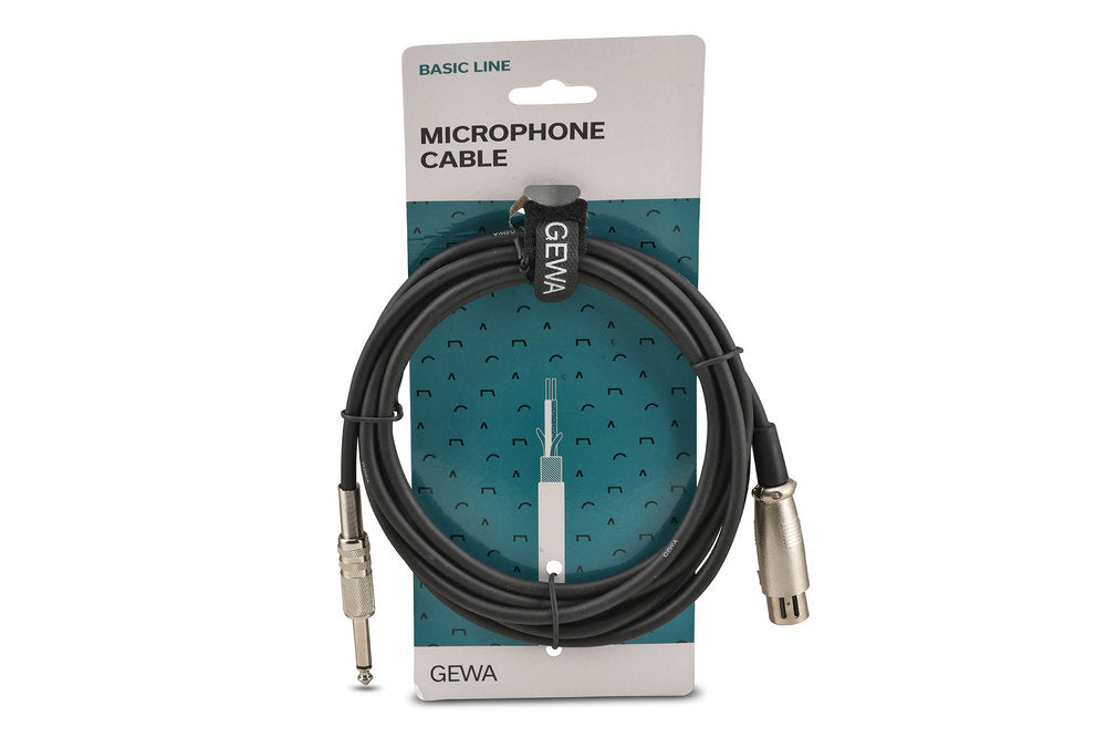 GEWA Basic Line mikrofonkabel 3 m, XLR-hunn til mono-jack