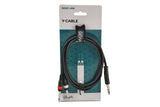 GEWA Basic Line Y-kabel 1,5 m, stereo-jack til 2 x mono-jack