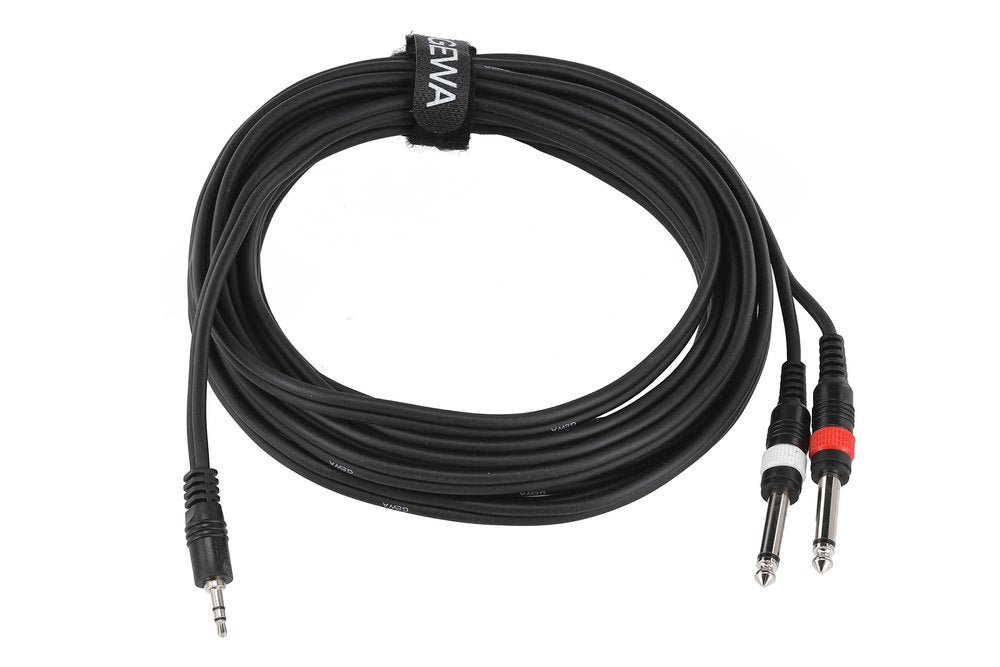 GEWA Basic Line Y-kabel 6 m, 3,5 mm minijack til 2 x mono-jack