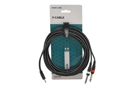 GEWA Basic Line Y-kabel 6 m, 3,5 mm minijack til 2 x mono-jack