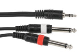 GEWA Basic Line Y-kabel 1,5 m, 3,5 mm minijack til 2 x mono-jack