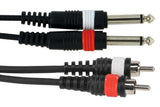 GEWA Basic Line dobbeltkabel 1,5 m, 2 x jack til 2 x cinch