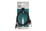 GEWA Basic Line dobbeltkabel 1,5 m, 2 x jack til 2 x cinch