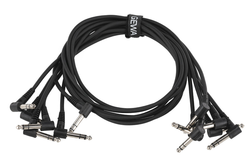GEWA Basic Line patchkabel 0,9 m, vinklet stereo-jack, 6 stk.