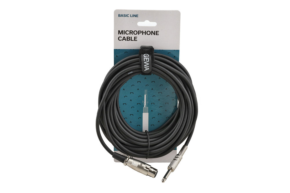 GEWA Basic Line mikrofonkabel 9 m, XLR-hunn til mono-jack