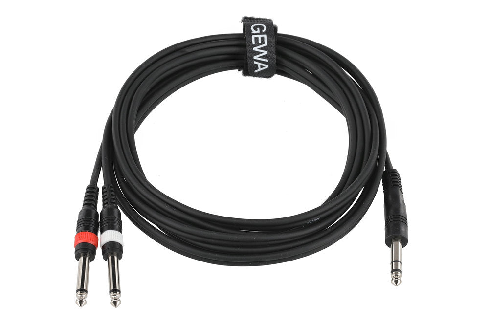 GEWA Basic Line Y-kabel 3 m, stereo-jack til 2 x mono-jack
