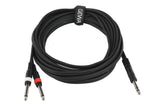 GEWA Basic Line Y-kabel 6 m, stereo-jack til 2 x mono-jack