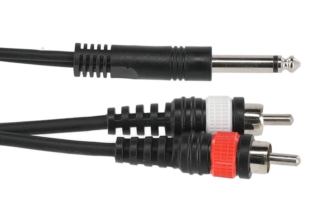 GEWA Basic Line Y-kabel 3 m, mono-jack til 2 x cinch