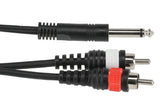 GEWA Basic Line Y-kabel 1,5 m, mono-jack til 2 x cinch