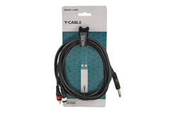 GEWA Basic Line Y-kabel 3 m, mono-jack til 2 x cinch