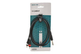 GEWA Basic Line Y-kabel 1,5 m, stereo-jack til 2 x cinch