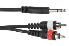 GEWA Basic Line Y-kabel 1,5 m, stereo-jack til 2 x cinch