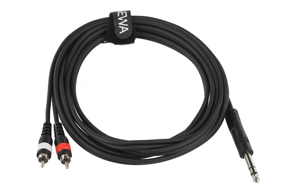 GEWA Basic Line Y-kabel 3 m, stereojack til 2 x cinch
