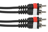 GEWA Basic Line dobbeltkabel 1,5 m, 2 x cinch i begge ender