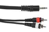 GEWA Basic Line Y-kabel 1,5 m, 3,5 mm minijack til 2 x cinch