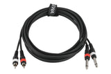 GEWA Basic Line dobbeltkabel 3 m, 2 x jack til 2 x cinch