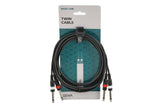 GEWA Basic Line dobbeltkabel 3 m, 2 x mono-jack