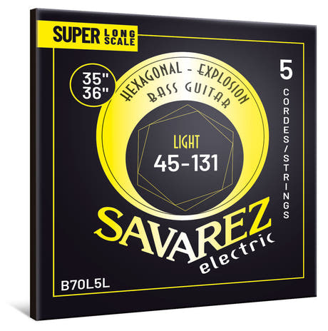 Savarez B70L5L Hexagonal Explosion bassstrenger, light super long scale