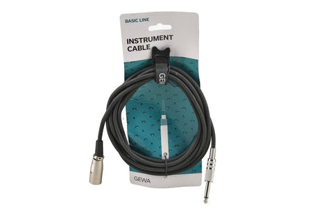 GEWA Basic Line instrumentkabel 3 m, mono-jack til XLR-hann