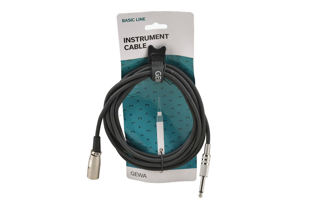 GEWA Basic Line instrumentkabel 3 m, mono-jack til XLR-hann