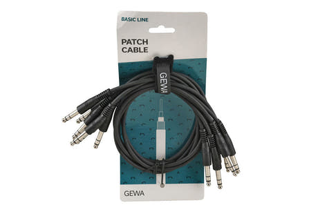 GEWA Basic Line patchkabel 0,6 m, rett stereo-jack, 6 stk.