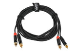 GEWA Pro Line dobbeltkabel 3 m, 2 x cinch i begge ender