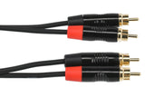 GEWA Pro Line dobbeltkabel 3 m, 2 x cinch i begge ender