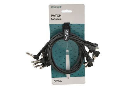 GEWA Basic Line patchkabel 0,6 m, vinklet mono-jack, 6 stk.